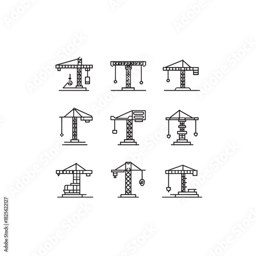 Crane line art elegant wings spread in flight