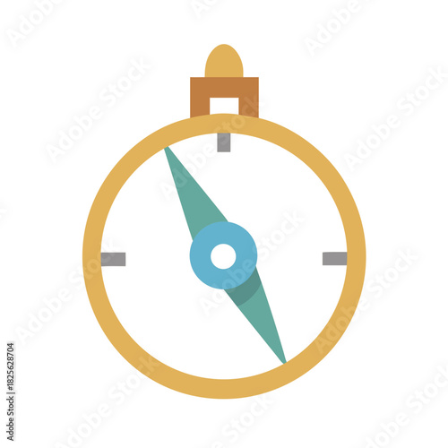 Simple graphic of a compass on a black background