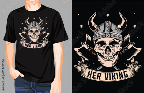 Her viking t-shirt design