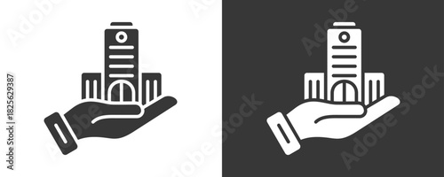 Property Icon Set Vector Collection Isolated In Black And White