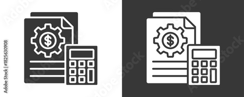 Accounting Icon Set Vector Collection Isolated In Black And White
