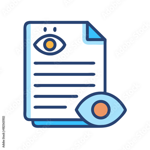 Document with eyes illustrates data visibility or access control