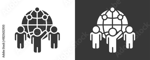 Representative Icon Set Vector Collection Isolated In Black And White