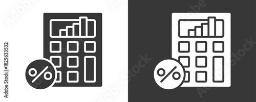Tax Calculate Icon Set Vector Collection Isolated In Black And White