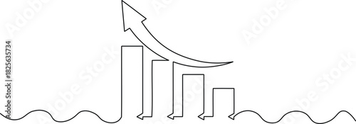 See positive business growth with our line chart showing an upward trend, perfect for financial reports, marketing presentations, or economic analysis visuals
