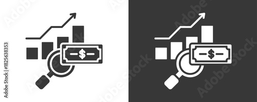 Analysis Icon Set Vector Collection Isolated In Black And White