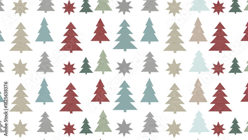 Festive Christmas Tree Pattern A Holiday Forest Design for Seasonal Celebrations