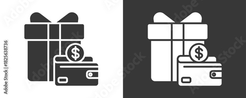 Gift Icon Set Vector Collection Isolated In Black And White