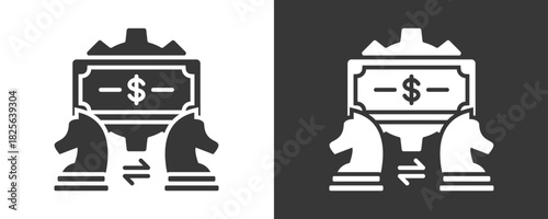 Strategy Icon Set Vector Collection Isolated In Black And White