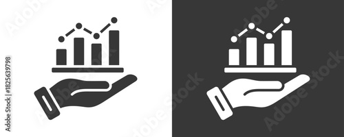 Statistics Icon Set Vector Collection Isolated In Black And White