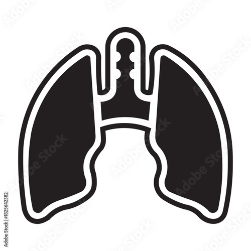 Illustration vector graphic of Simple icon of human lungs for medical and health concepts 