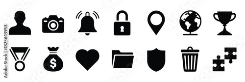 Web communication icons, with home buttons, global navigation signs, chat and message indicators, mail symbols, and information icons crafted in minimal vector style for UI design