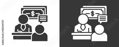 Consulting Icon Set Vector Collection Isolated In Black And White