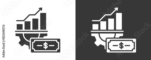 Investment Icon Set Vector Collection Isolated In Black And White