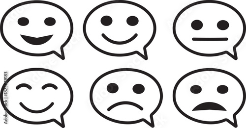 Rating emoji set with slider for customer feedback,Emoticons positive, neutral and negative,Vector set of star emoticons symbol,,
