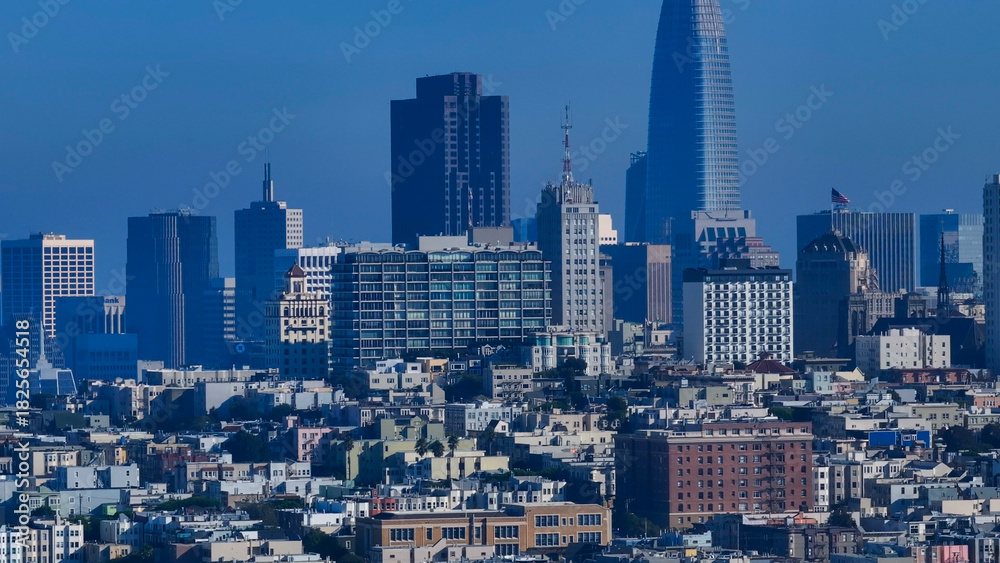 Fototapeta premium 4k View Over San Francisco, California