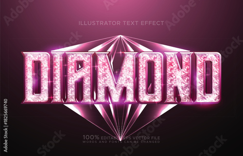 luxury diamond text effect editable shiny jewelry text style