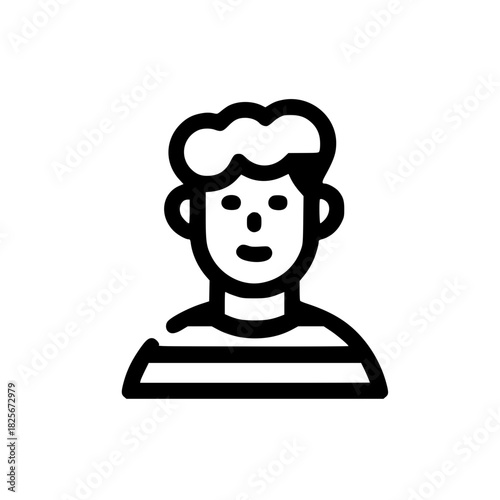 Barber icon silhouette person vector illustration professional hair stylist occupation symbol design concept art