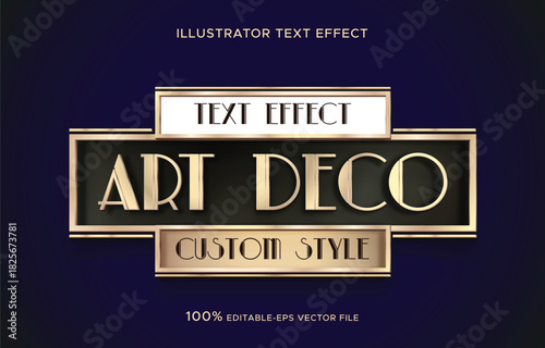  art deco style editable text	effect