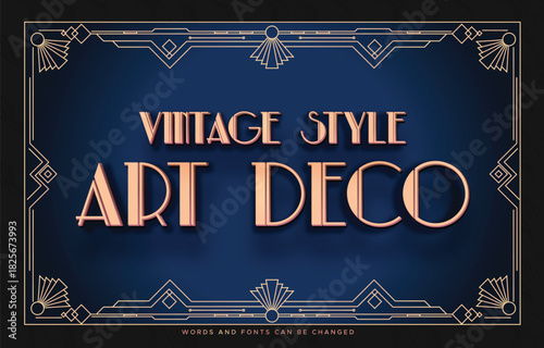  art deco luxury style editable text	
