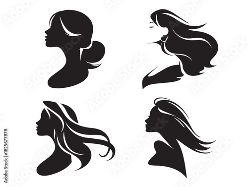 Beautiful windy breeze icon set in elegant vector style