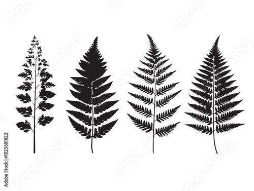 Stunning fern icon design with elegant botanical silhouette style