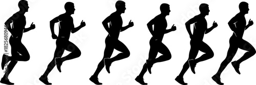 Outdoor Adventure Activity Silhouette Set – Hiking, Running, Cycling & Exploring