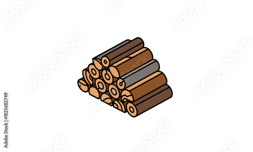 Cozy up with this firewood stack, perfect for rustic designs and winter warmth. A charming element for your seasonal projects and home decor themes