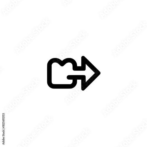 Tooth icon silhouette with right arrow vector illustration dental care concept design symbol graphic art