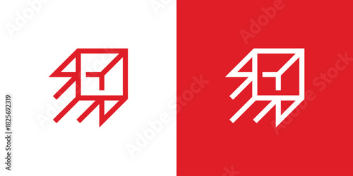 A clean dual-meaning logo combining a directional arrow with a logistics symbol, representing fast delivery, efficient movement, and streamlined transport services.