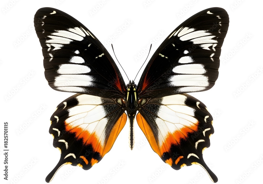 Fototapeta premium Stunning butterfly with symmetrical wing pattern, perfect for nature designs
