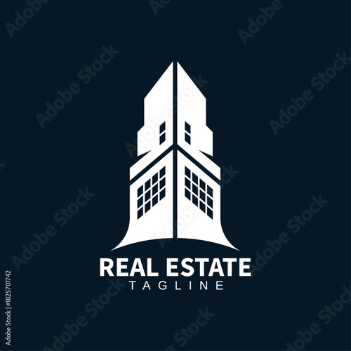 Sophisticated Luxury Real Estate Logo Template with Modern Font Style
