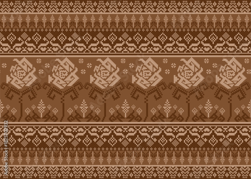 beautiful pixel tribal pattern inspired by each native pixel fabric like wayuu African native American southeast Asian traditional textile Thai silk pattern Aborigine Australian and Columbian fabric