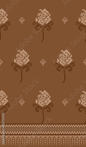 beautiful pixel tribal pattern inspired by each native pixel fabric like wayuu African native American southeast Asian traditional textile Thai silk pattern Aborigine Australian and Columbian fabric