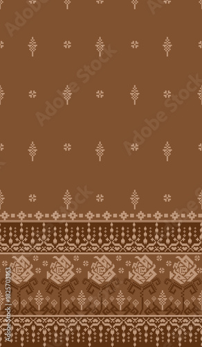 beautiful pixel tribal pattern inspired by each native pixel fabric like wayuu African native American southeast Asian traditional textile Thai silk pattern Aborigine Australian and Columbian fabric