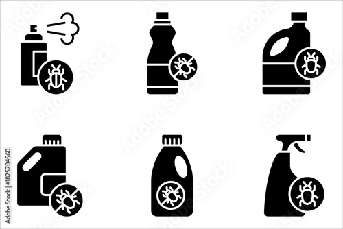 pesticides icon set, pesticide sprays icon vector illustration on white background