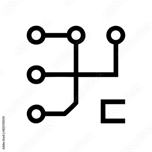 Circuit board schematic symbol for manual transmission gear shift pattern