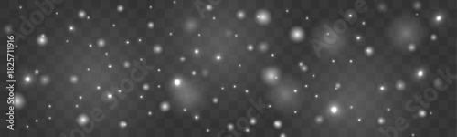 Soft white dust particles float through the air, creating a gentle sparkling haze. Light shimmer adds magic and softness to any composition.