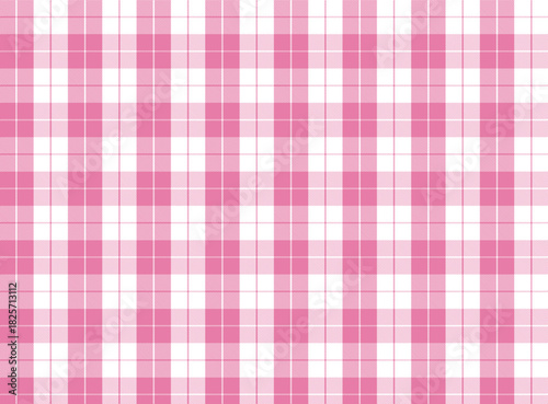 Rose cotton check plaid pattern, seamless pink plaid background textile design