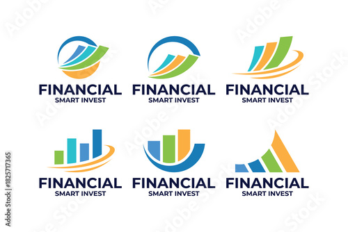 Set of finance business logo design