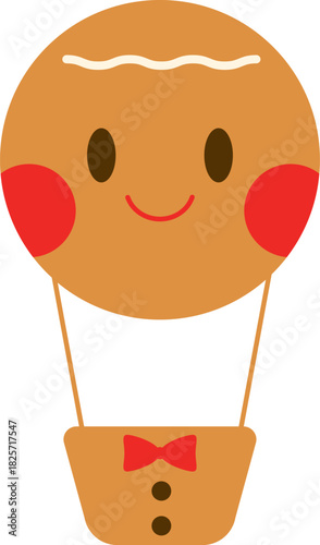 Gingerbread Man Balloon Cute Christmas