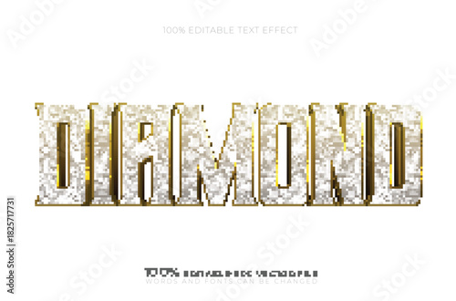diamond luxury text effect editable shiny text style