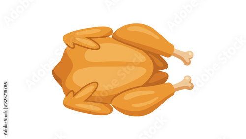 Delicious Roasted Chicken Icon for Culinary Designs and Festive Celebrations