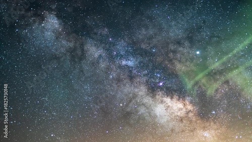 Milky Way Galaxy Aurora Green Loop 50mm