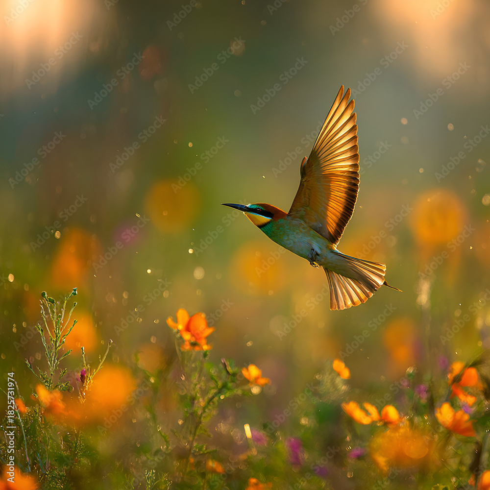 Fototapeta premium The Stunning Beauty of a Hummingbird in the Wild