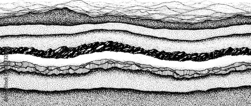 Striated Layers An Abstract Topographical Depiction.