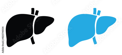 Medical illustration of liver anatomy for healthcare or educational use,Human liver icon.human liver vector icon for web design, Liver Icon Human Liver Set, Livers Icon Organ Vector Illustration Logo 
