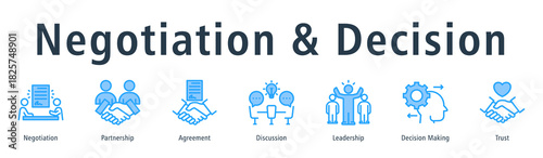 Negotiation & Decision Web Banner Blue
