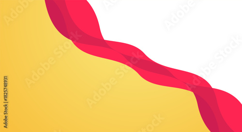 Yellow and red color wave abstract background design