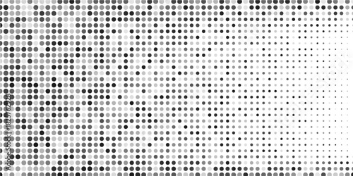 Abstract dotted halftone gradient texture. Vanishing polka dot background. Repeating dots gradation Vector ilustration